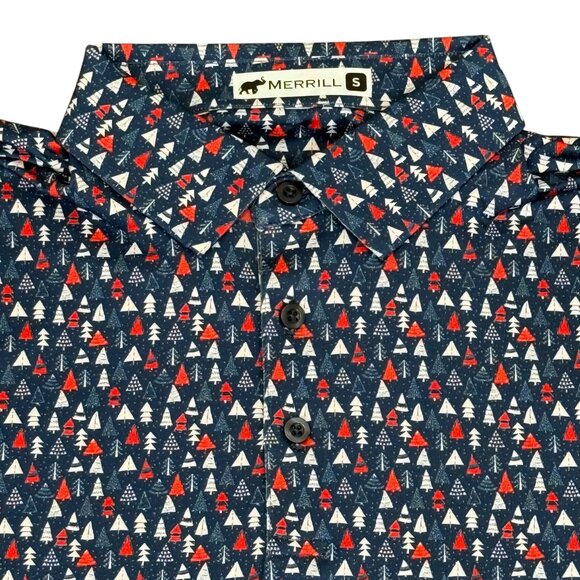 Merrill Apparel Men's Christmas Tree Pattern Polo - Picture 2 of 4